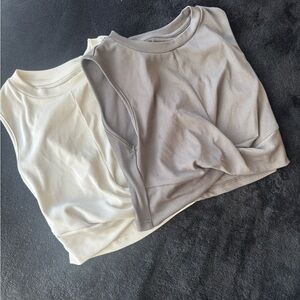 Cider Cream and Gray Tank Tops